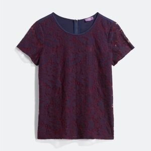 Market & Spruce Hans Crochet Front Top EUC